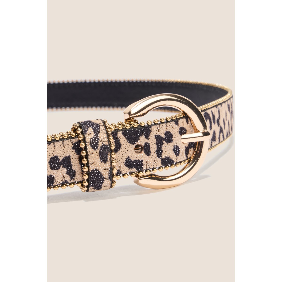 Ceinture fine avec chaîne beige, BREAL