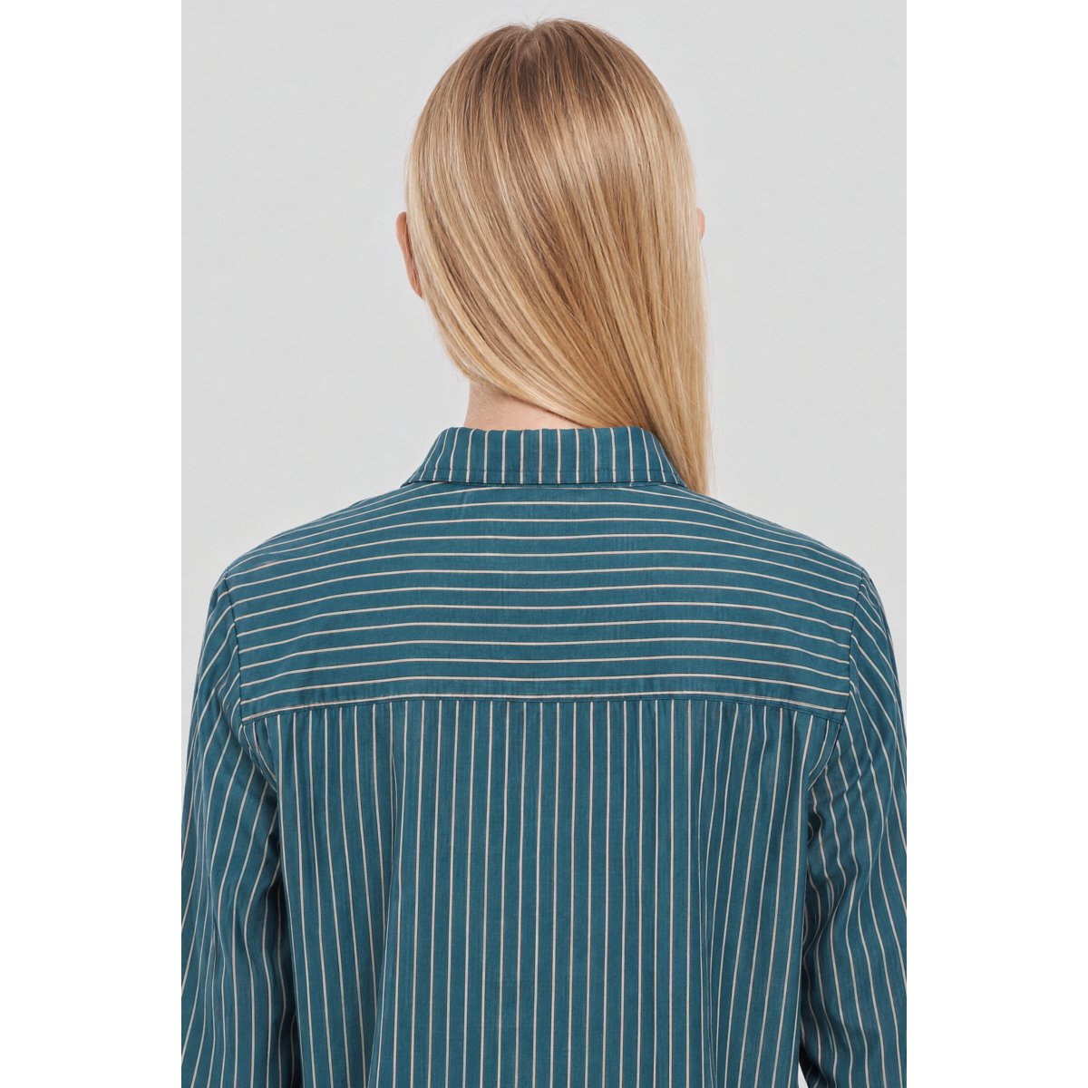 Chemisier rayé - coton rayures fusain/cherry m/na, TERRE & MER