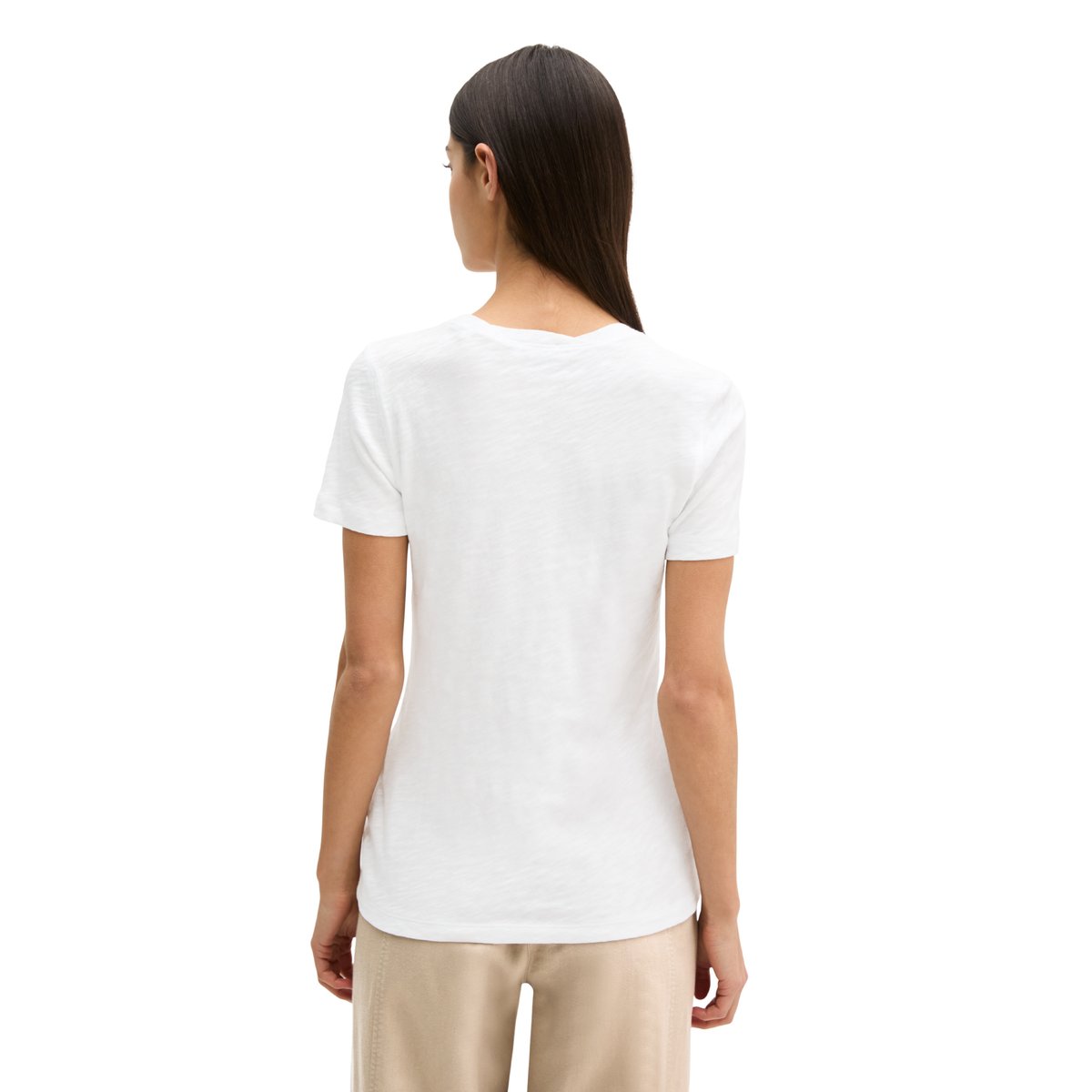T-shirt en jersey DfC regular 100 % coton blanc, MARC O'POLO