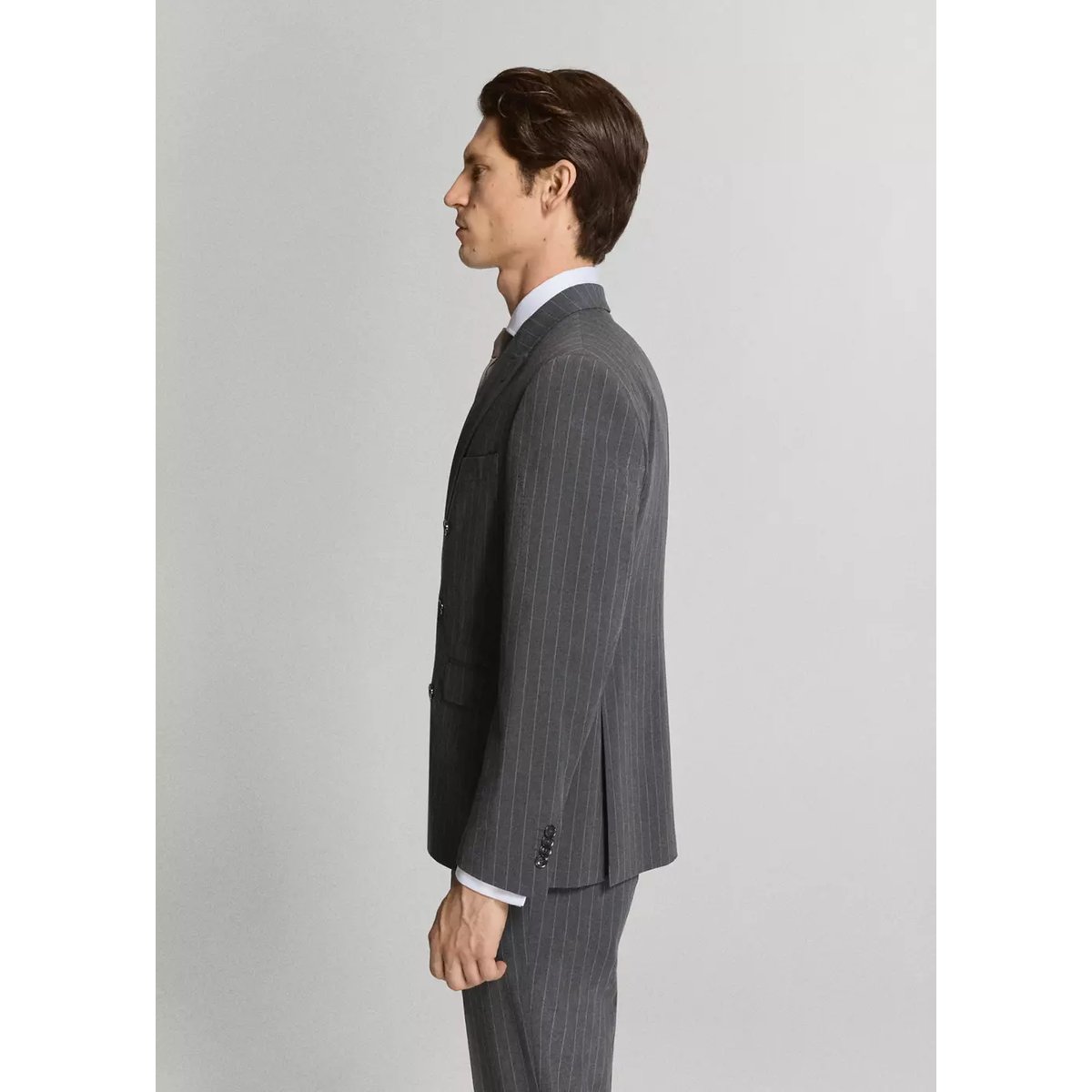 Veste de costume Monaco croisée slim-fit gris, MANGO MAN