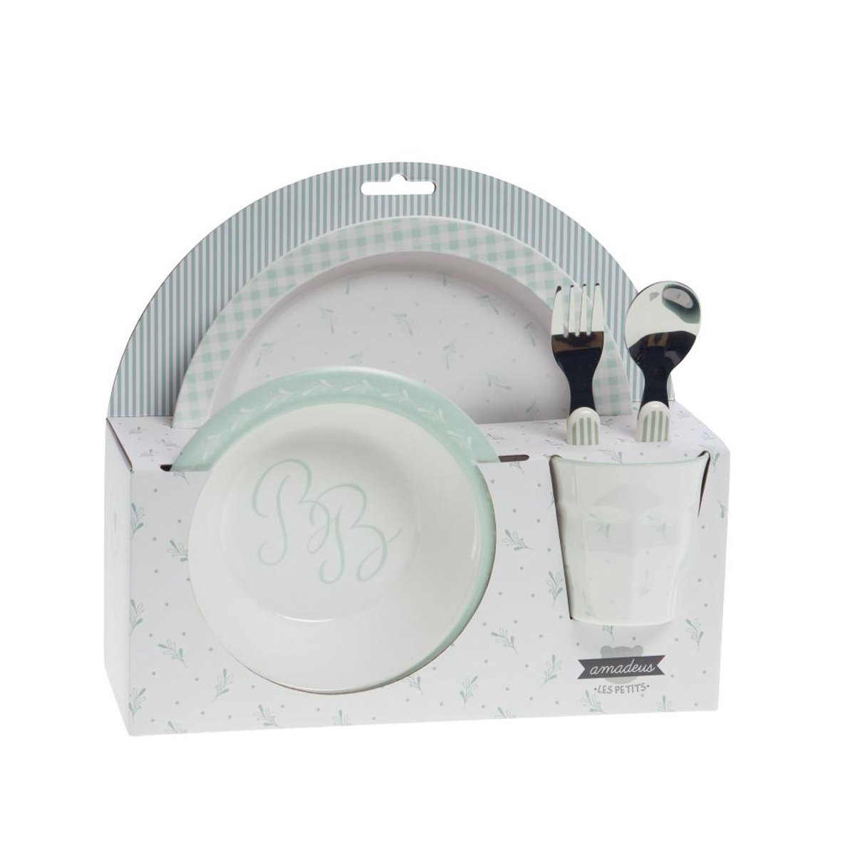 Coffret déjeuner 5 pièces vert, AMADEUS