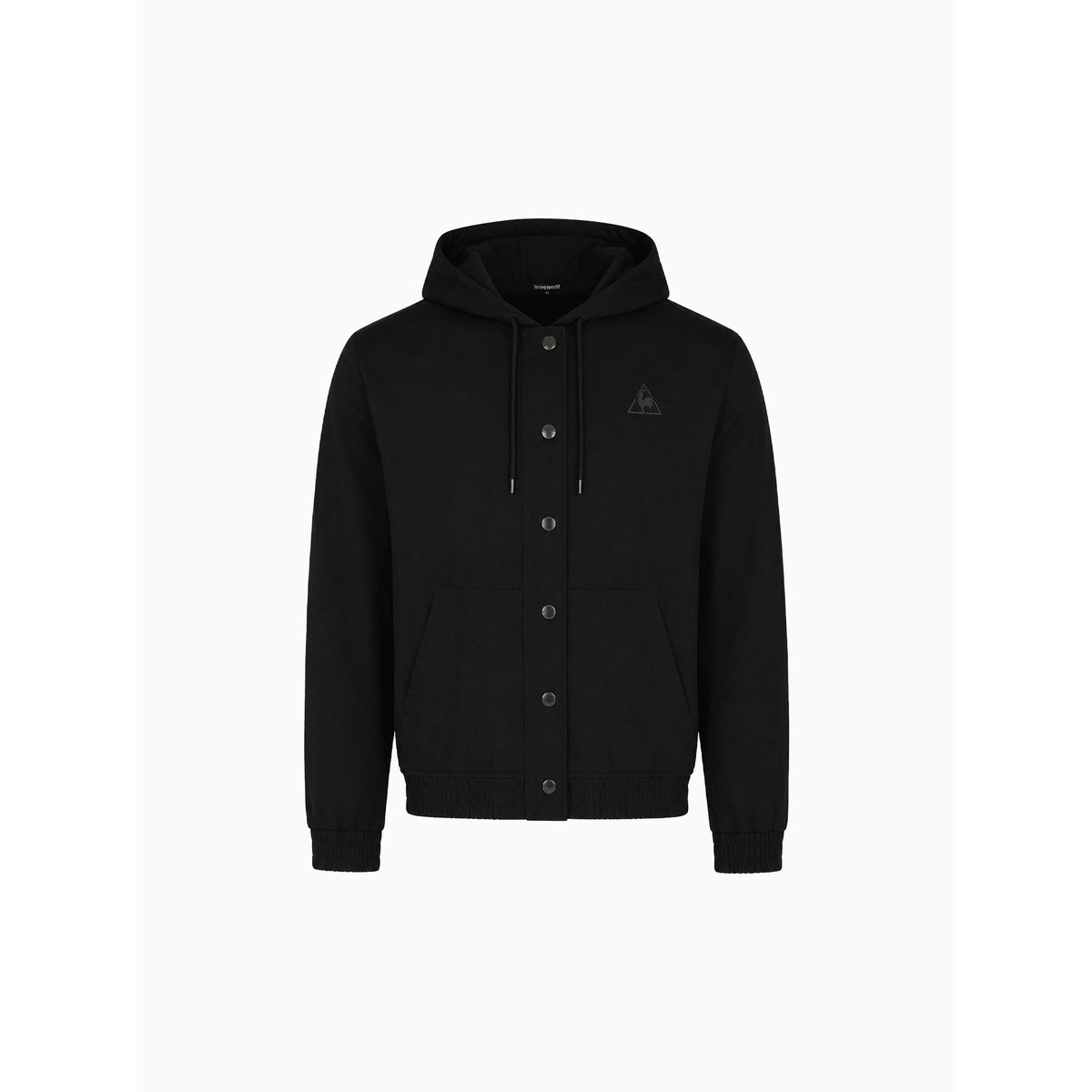 Veste à capuche en sergé de coton Essentiels ton/ton black, LE COQ SPORTIF