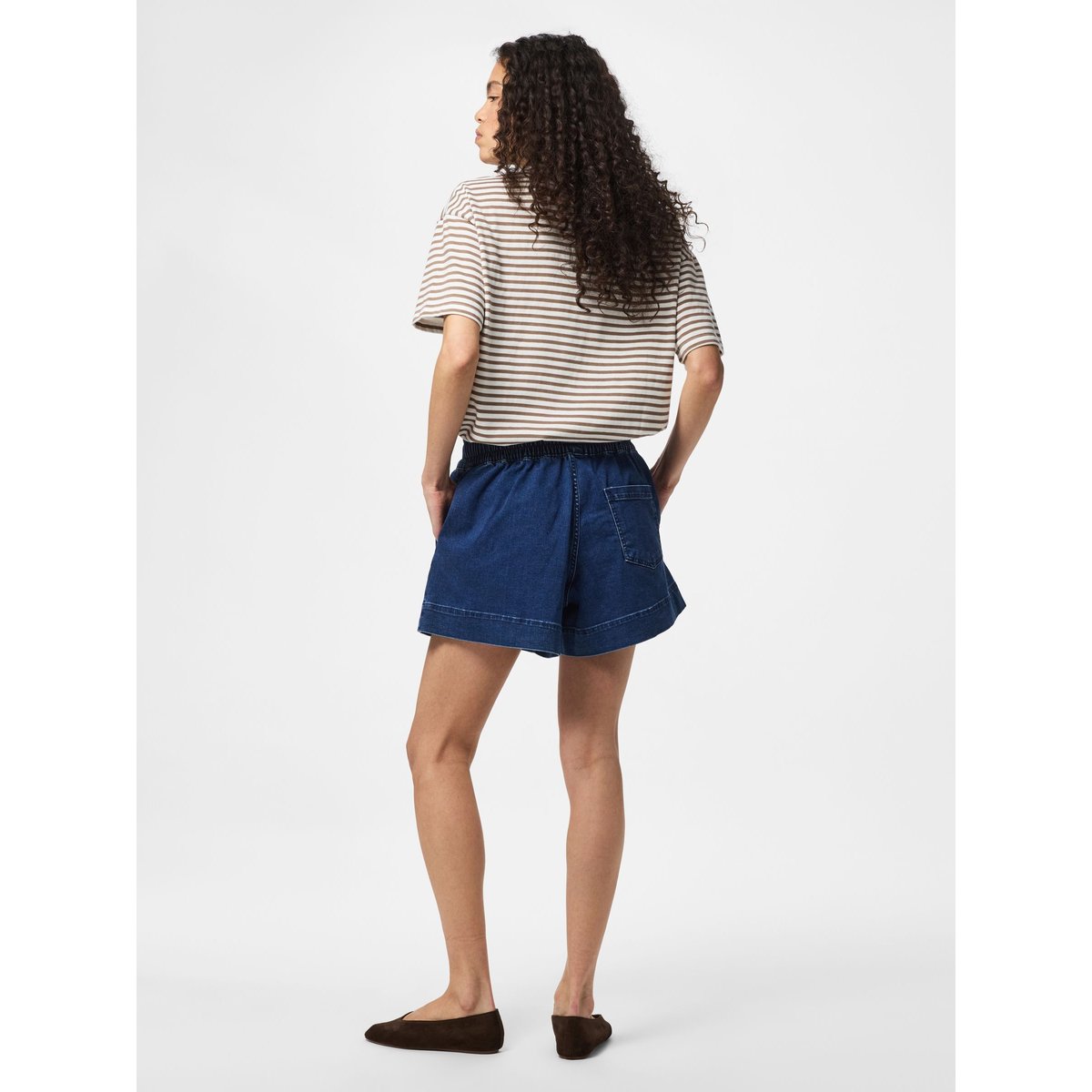 Shorts En Jean dark blue denim, PIECES