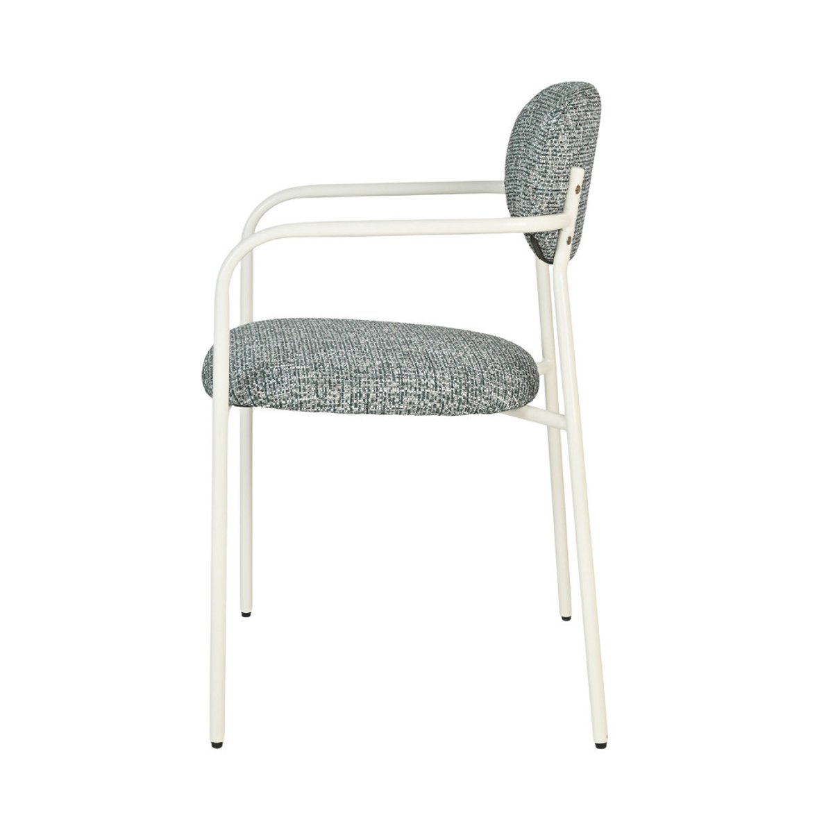 Lot de 2 fauteuils de table en tissu pieds métal- ANATOLE vert, DRAWER