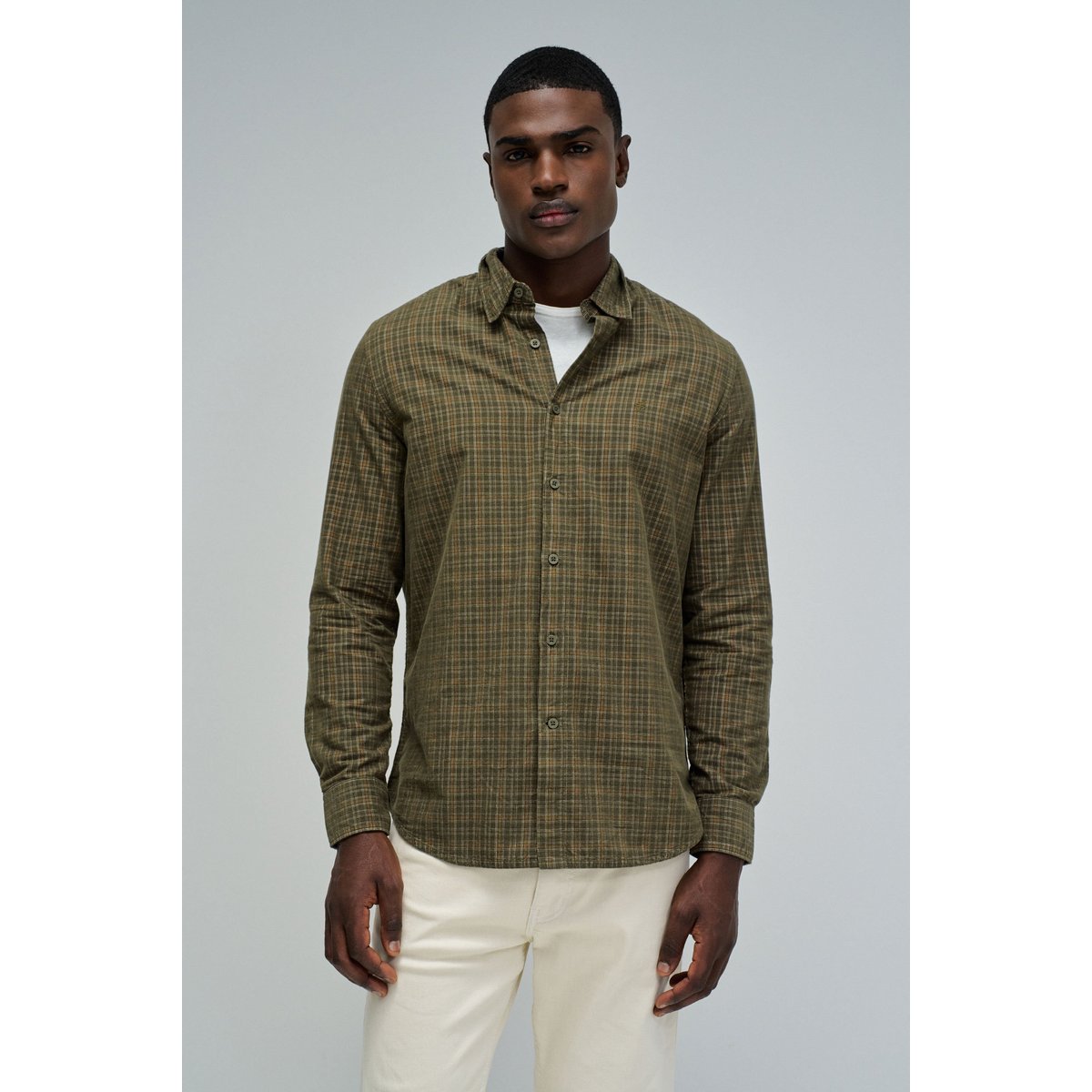 CHEMISE EN VELOURS CÔTELÉ vert, SALSA JEANS