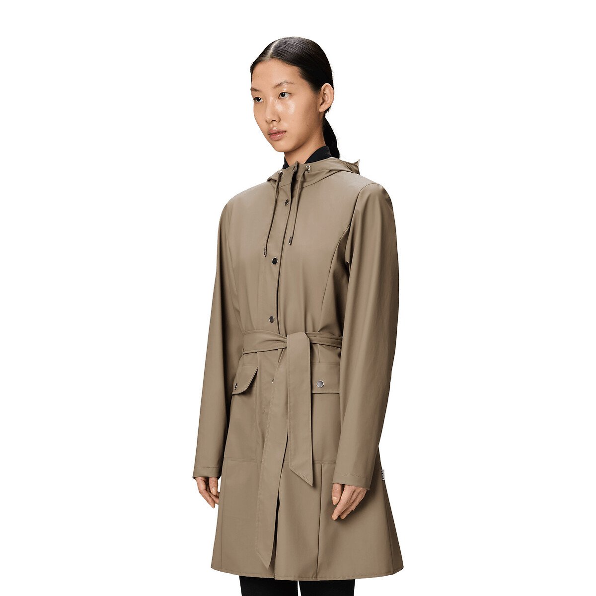 Veste imperméable ceinturée CURVE beige, RAINS