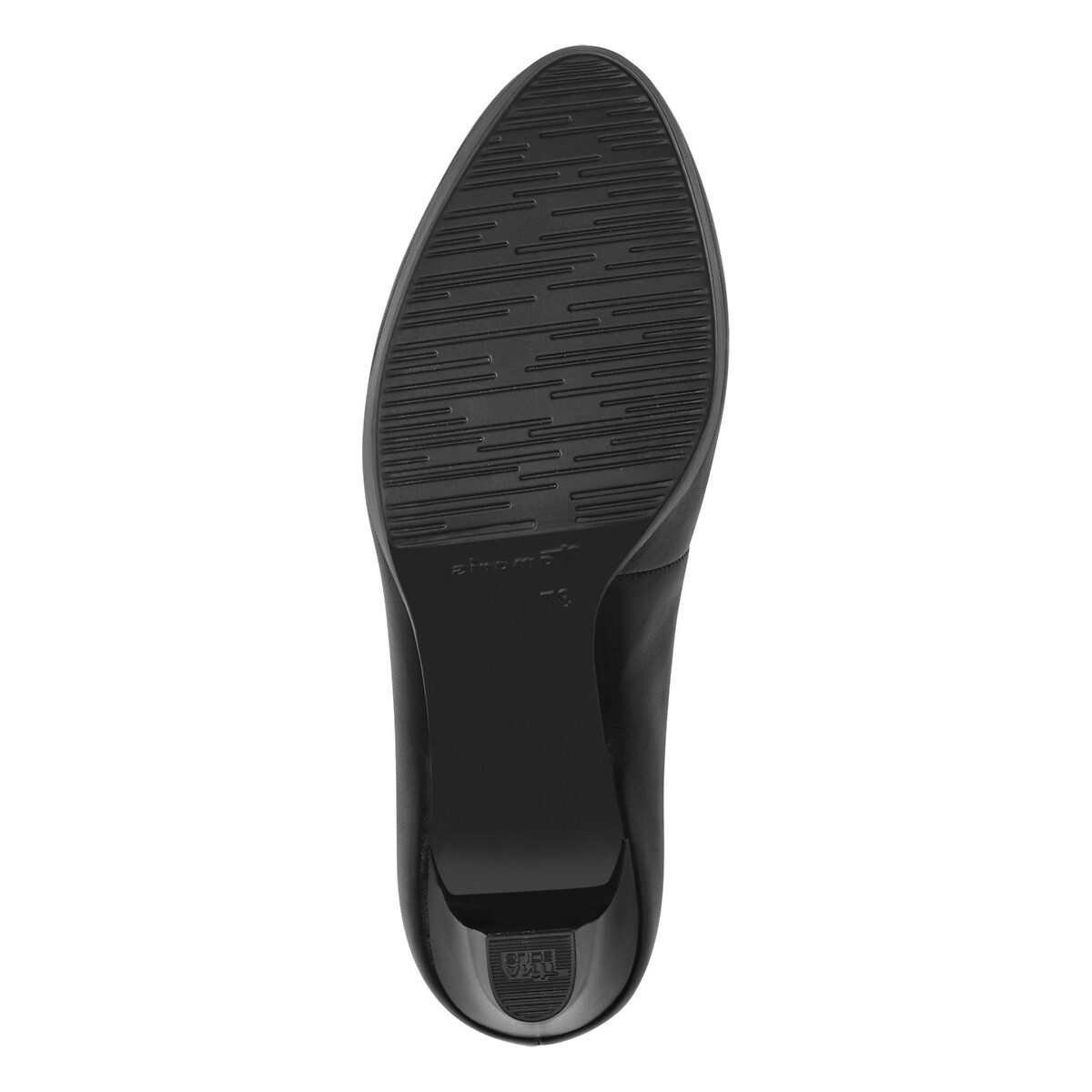 Escarpins en cuir noir, TAMARIS