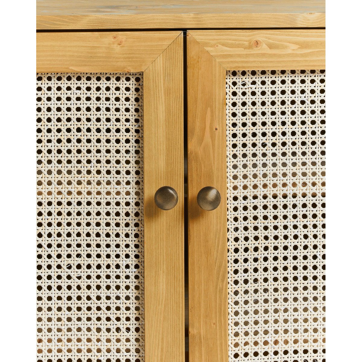Meuble à chaussures bois et rotin naturel 80 cm - HAYDÉ désert, HANNUN