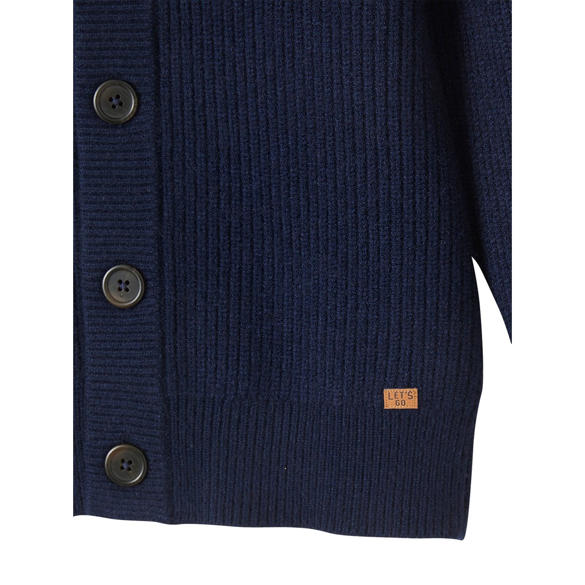 Gilet en maille perlée marine, VERTBAUDET