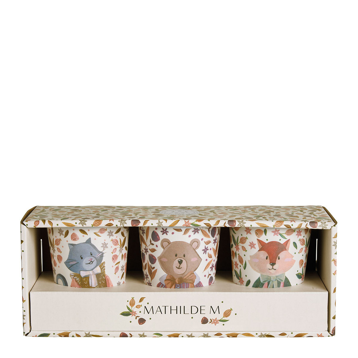 Set de 3 verres Les 3 compères multicolore, MATHILDE M