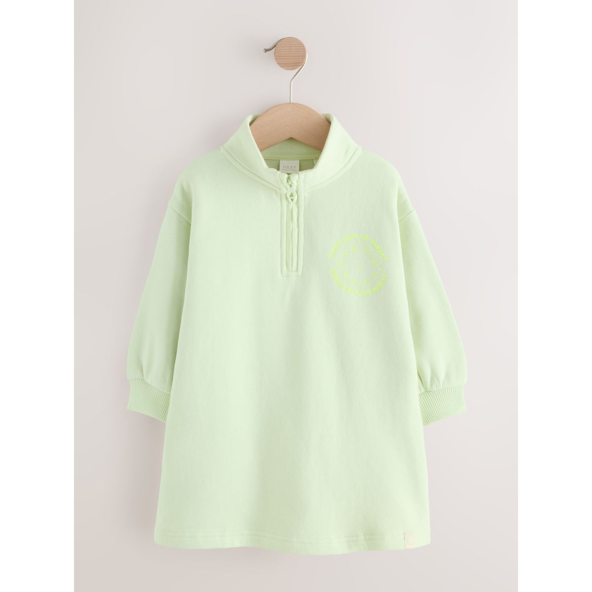 Robe pull à encolure zippée vert, NEXT