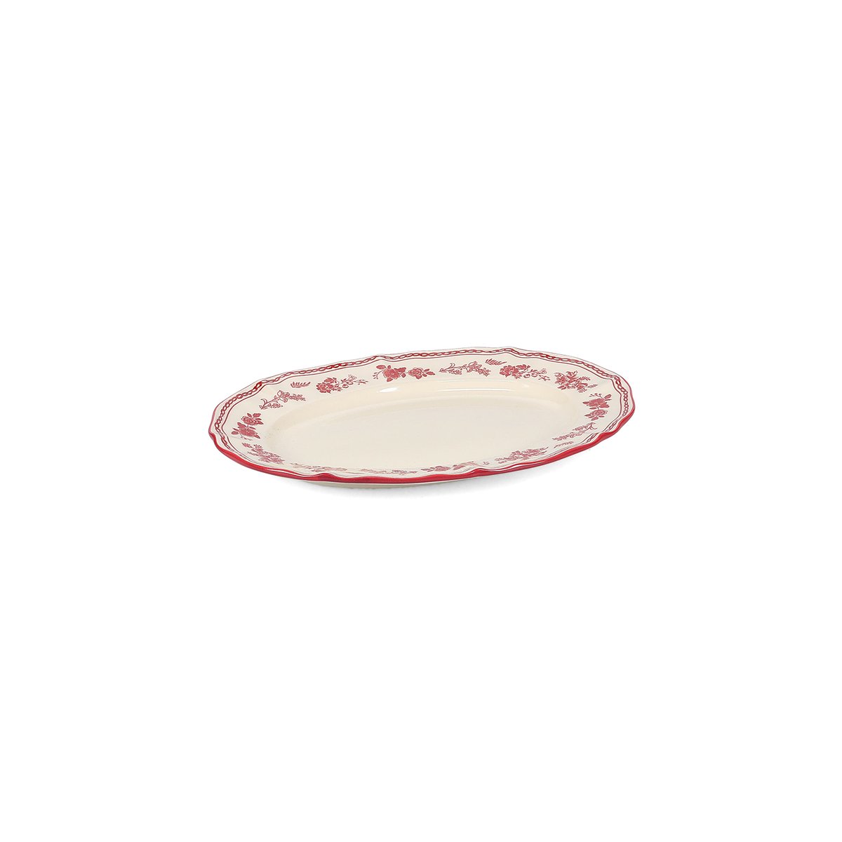 Lot de 2 plat de services CYRIL rouge, SP COLLECTION