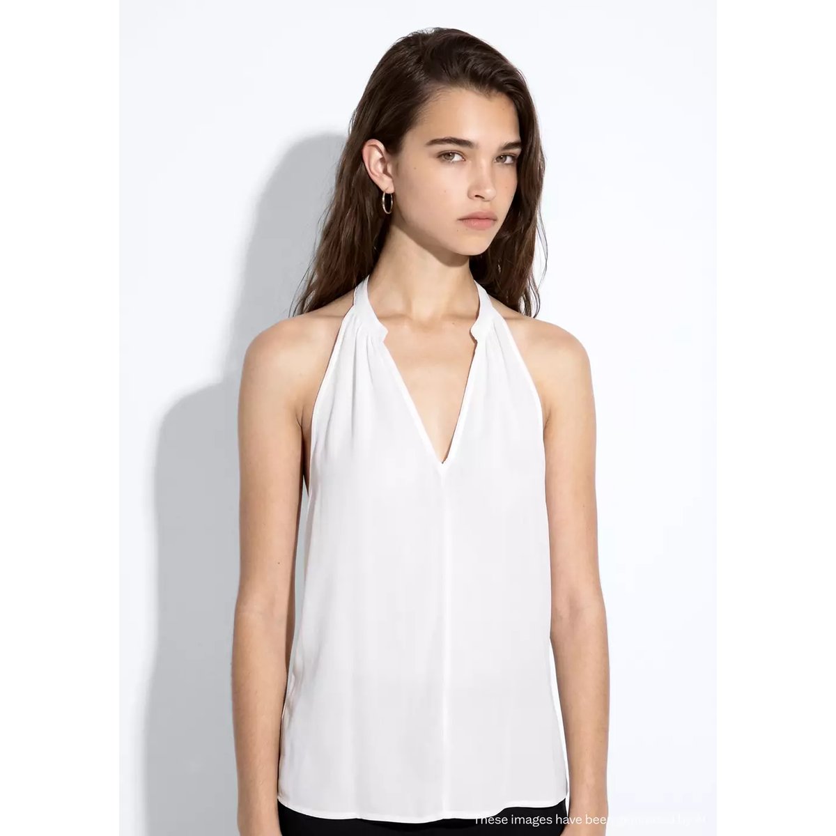 Top fluide asymétrique blanc cassé, MANGO TEEN