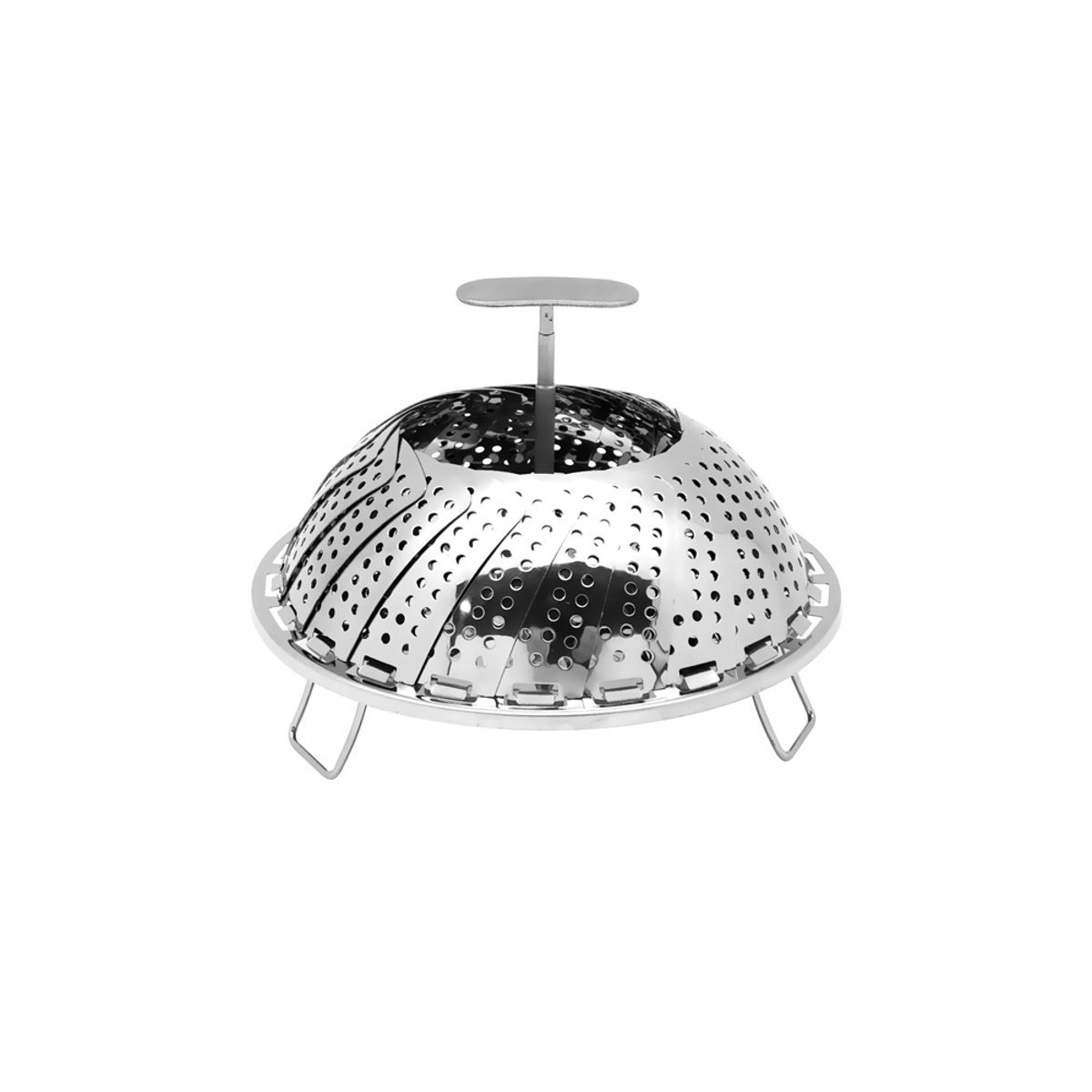 Panier vapeur marguerite inox argent / métallique, IPAC