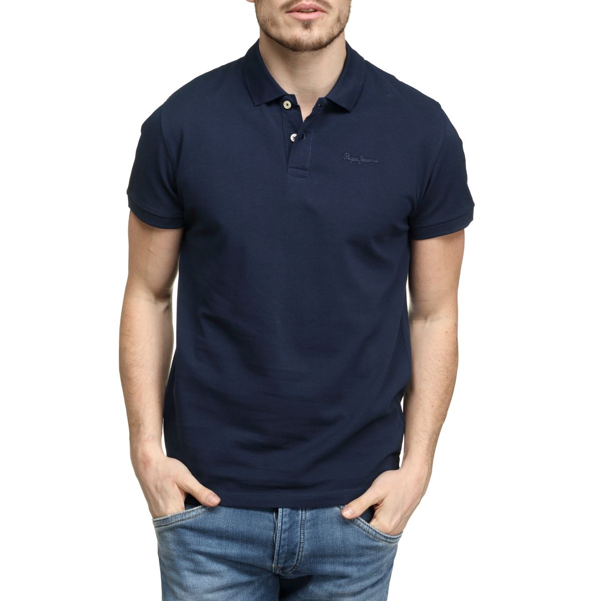 Polo Manches Courtes bleu foncé, PEPE JEANS
