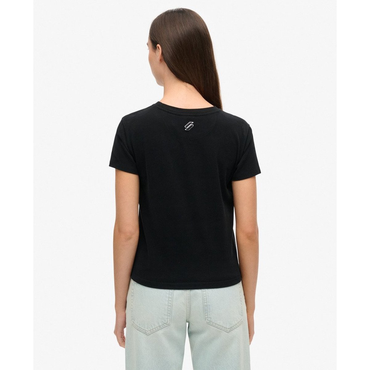 Haut ajusté à motif Sport Luxe noir, SUPERDRY