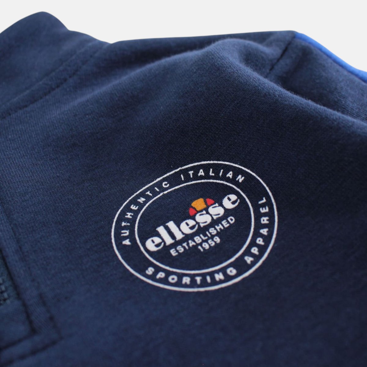 Ensemble sweat col zippé et pantalon de jogging SQUAD bleu marine, ELLESSE