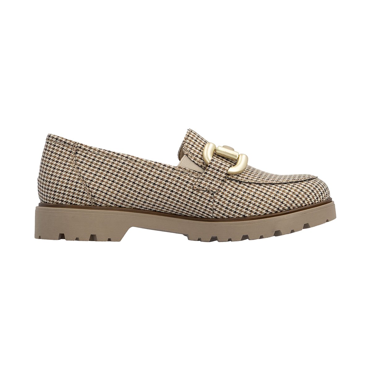 Mocassin à Cuir Rgd beige, RIEKER