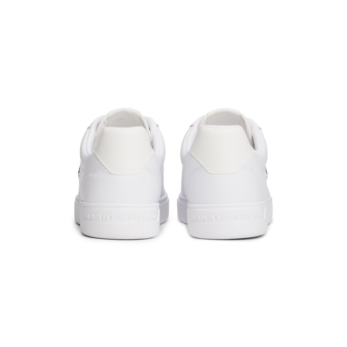Court Elevated Leather Trainers white, TOMMY JEANS