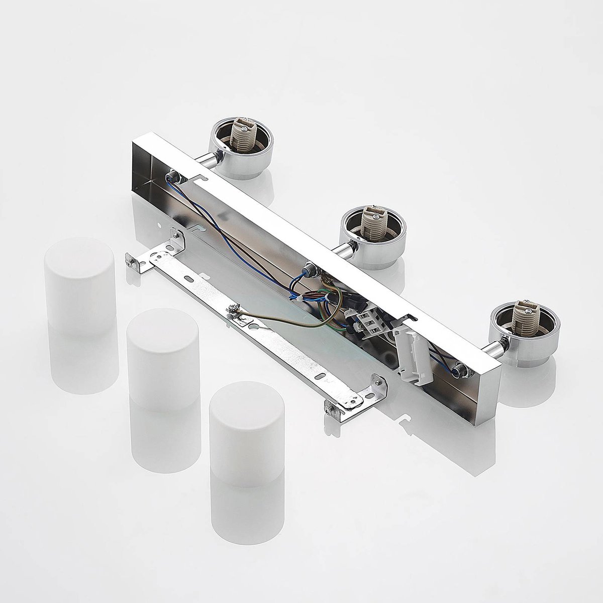 Spot en métal moderne, Alimari chrome, LINDBY