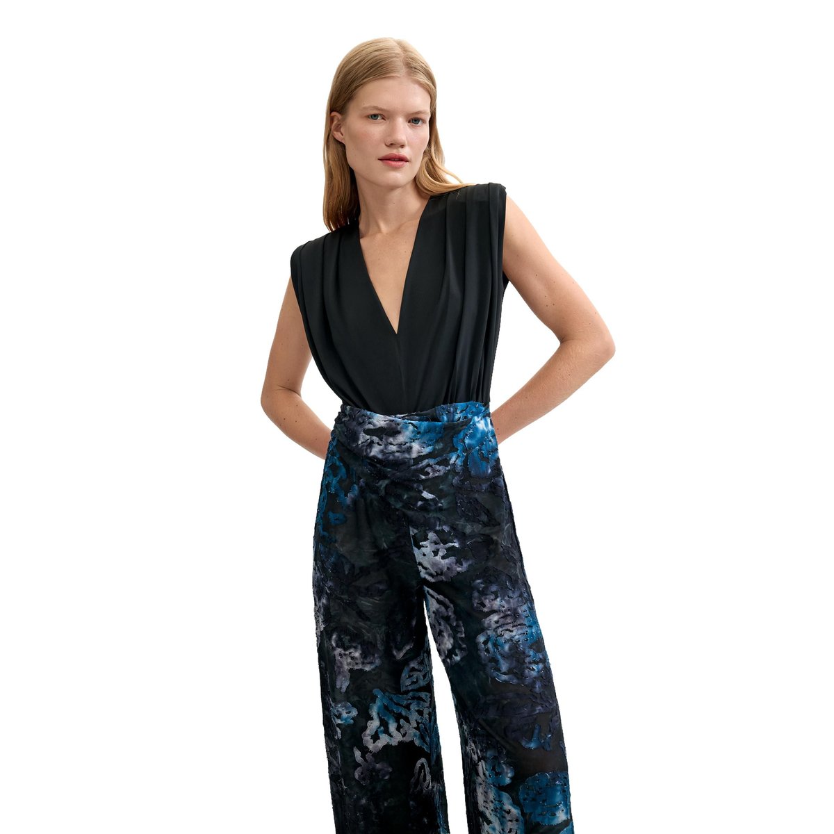 Combinaison longue floquée bleu, DESIGUAL