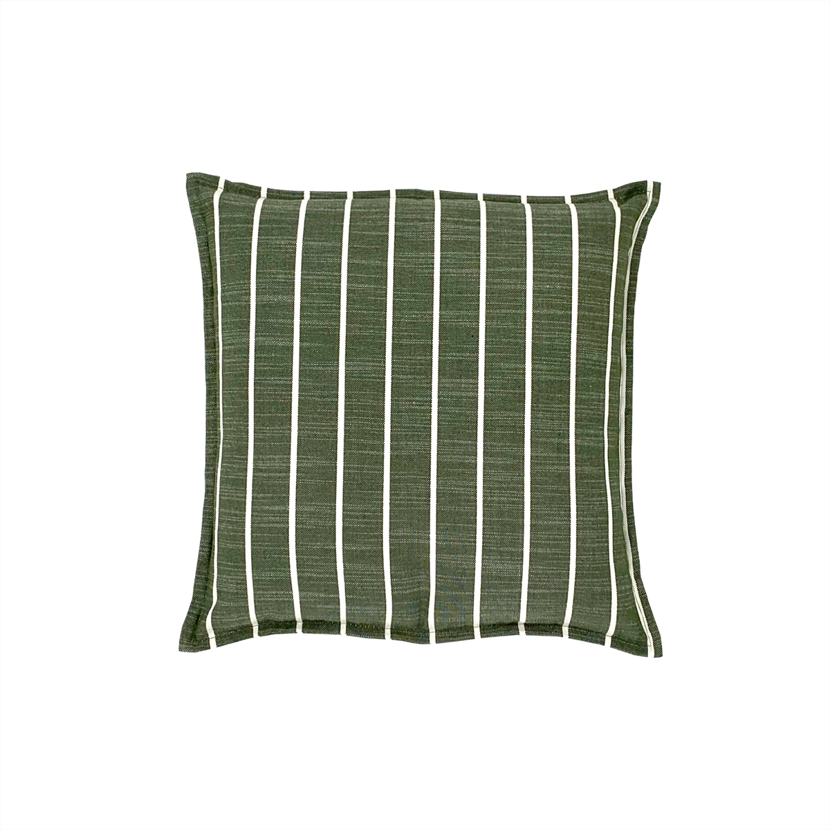 Coussin en polyester recyclé à rayures vert, OYOY LIVING DESIGN