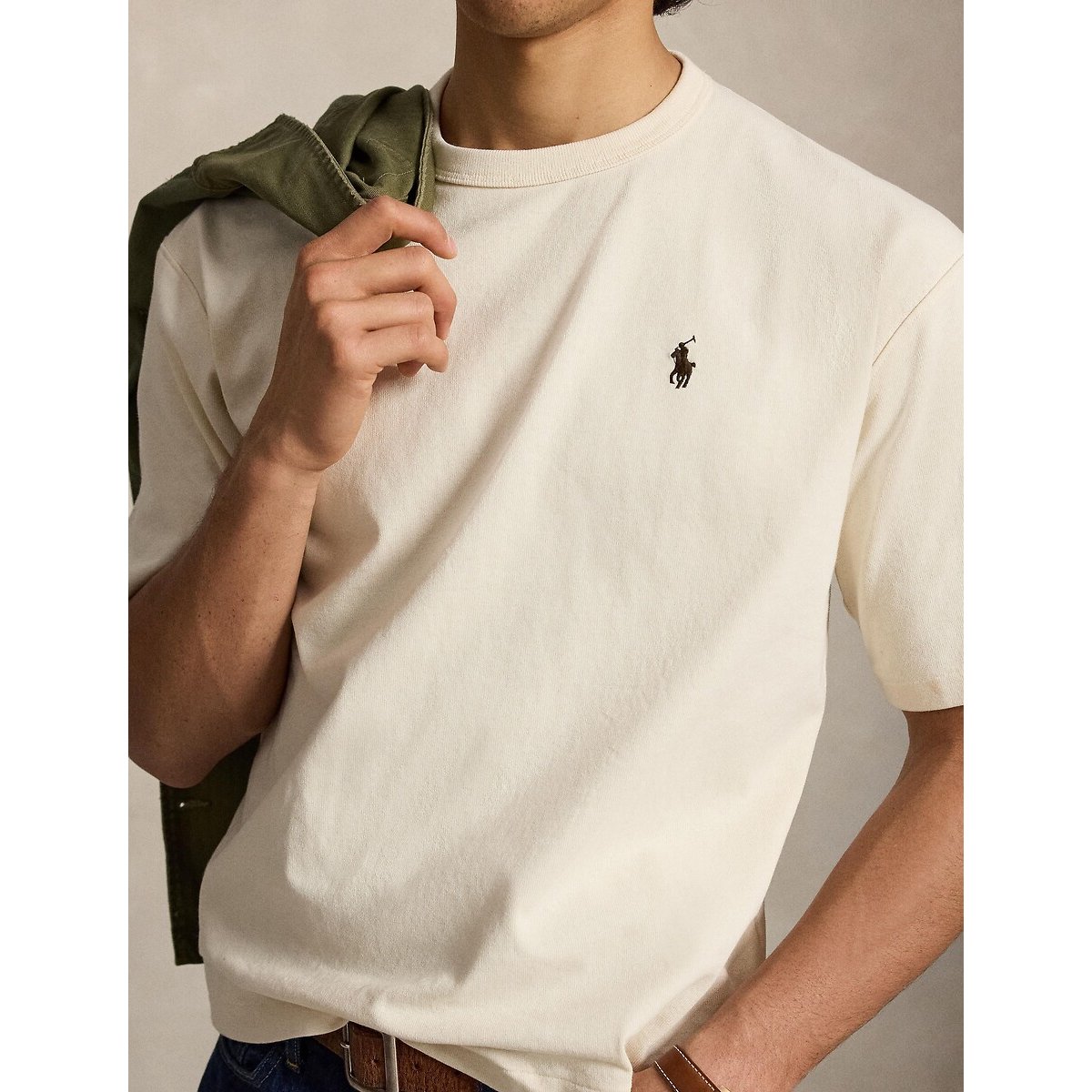 T-shirt ample logo dos crème, POLO RALPH LAUREN