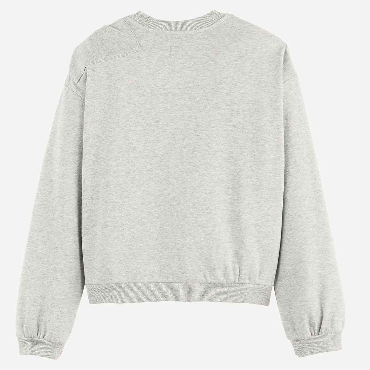 Fleece Sequin Crew Neck Shoulder Bow Detail Sweatshirt grey, LA REDOUTE COLLECTIONS