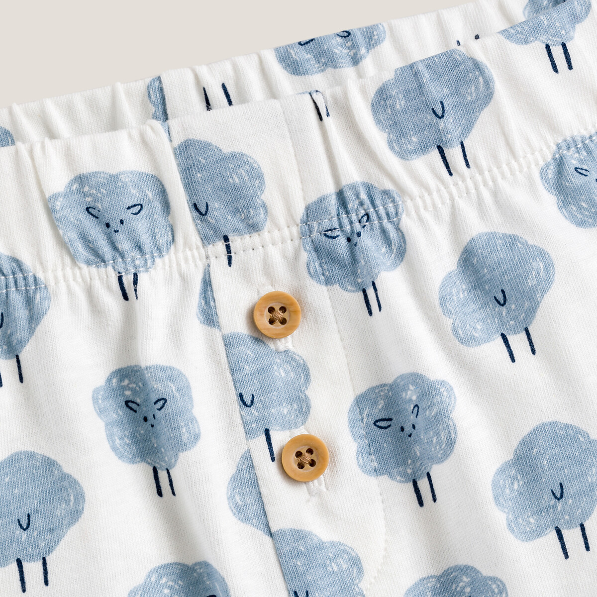 Lot de 3 leggings ecru + bleu, LA REDOUTE COLLECTIONS