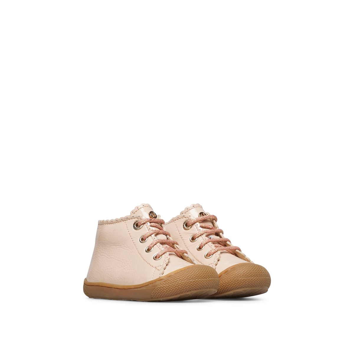 Chaussures premiers pas en vernis COTTINS rose poudré-, NATURINO