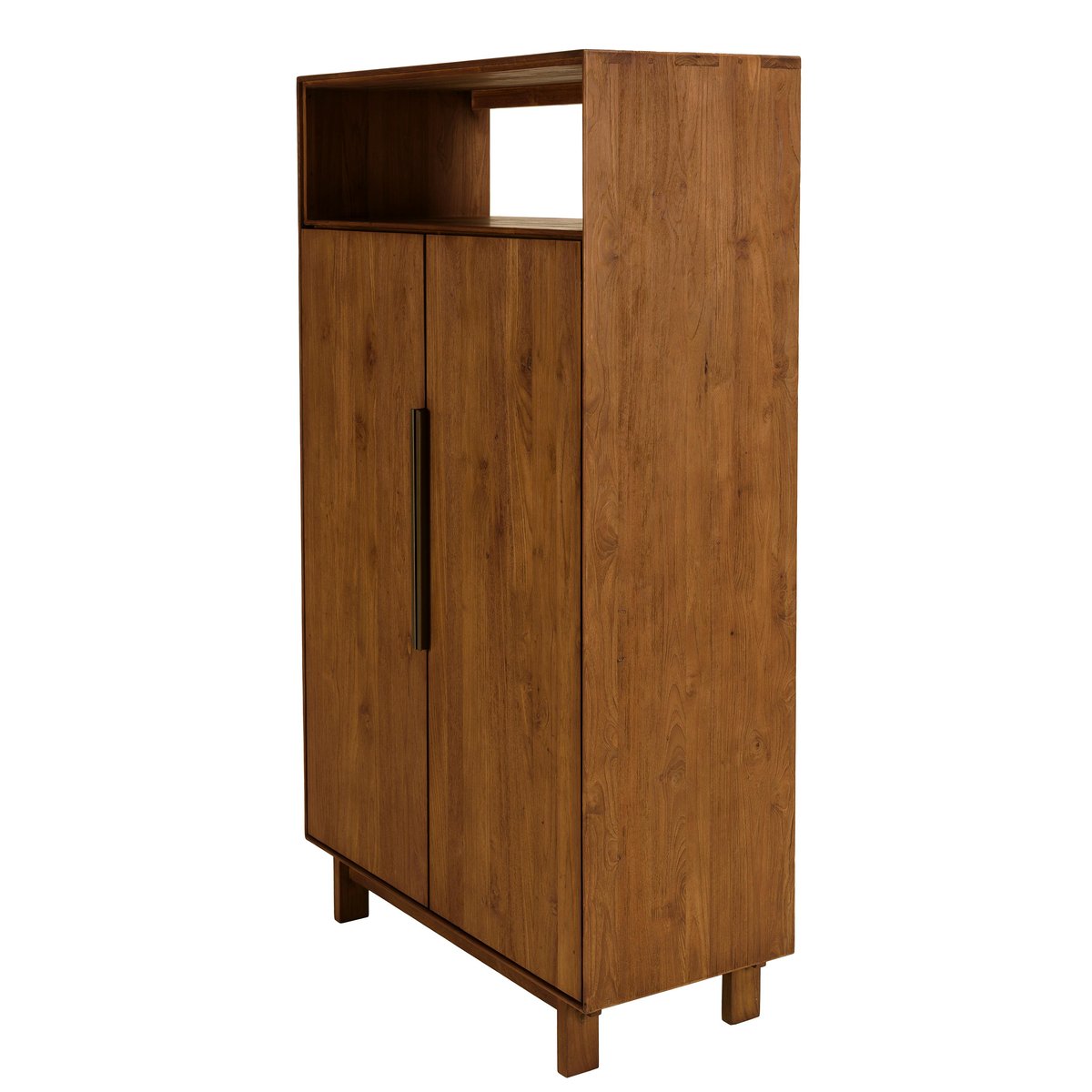 Buffet 2 portes 1 étagère ouverte 90x155cm en bois de teck recyclé SWING bois naturel, PIER IMPORT