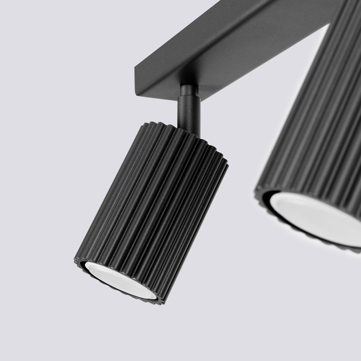 Plafonnier Aluminium Noir GU10 3 Karbon Line noir, EDEN