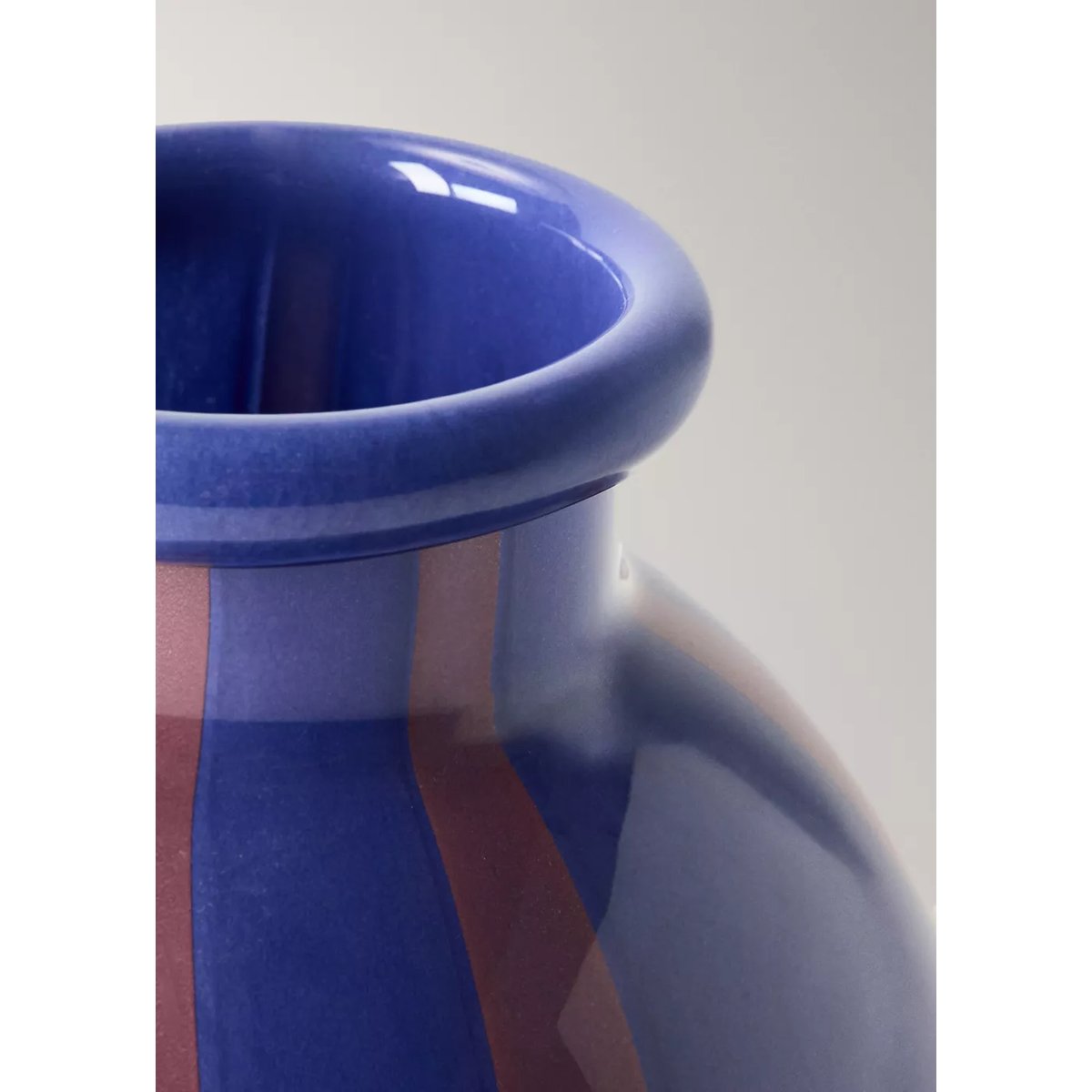 Vase 100 % cristal bicolore bleu encre, MANGO HOME