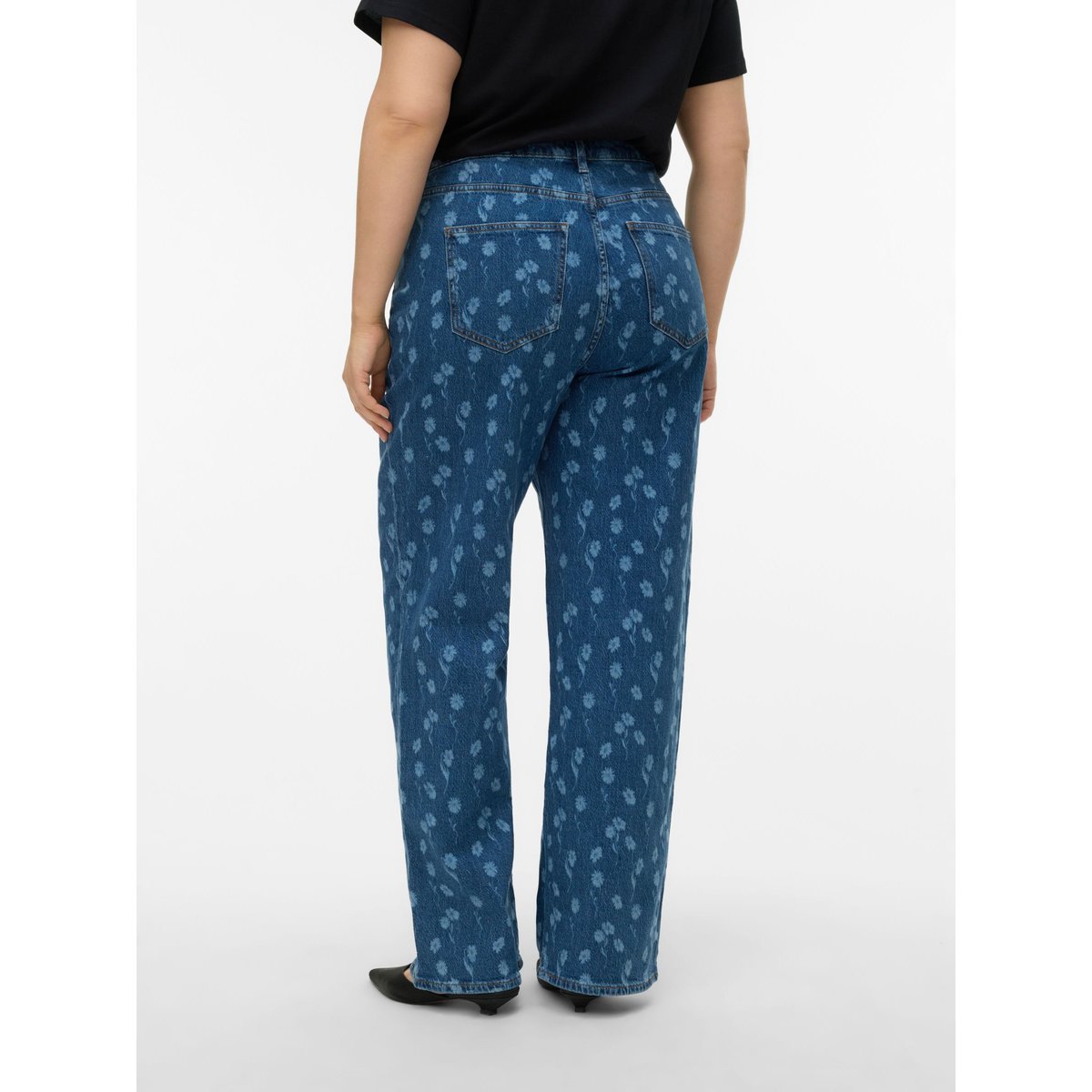 Jean À Coupe Large medium blue denim, VERO MODA