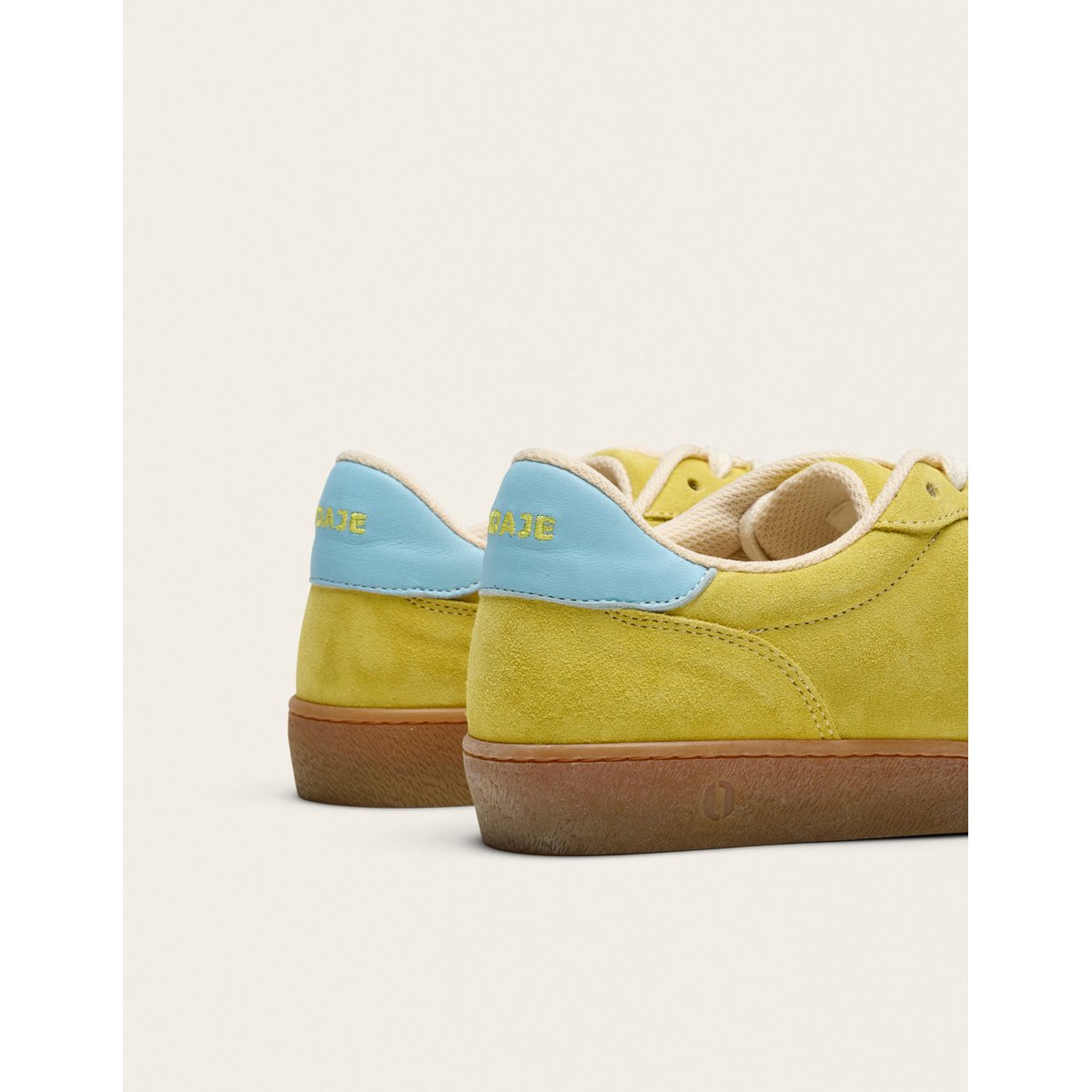 Baskets basses LUCIA citron ciel, ODAJE