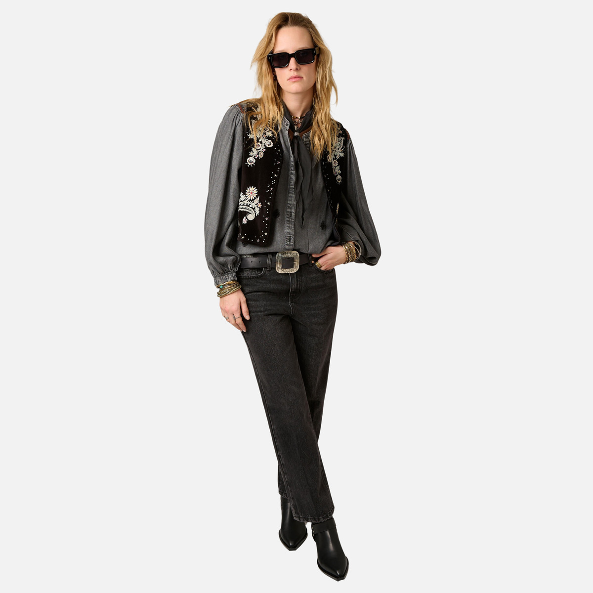 Jean THE MORRISON BLACK DENIM black - shiloh wash, MKT STUDIO