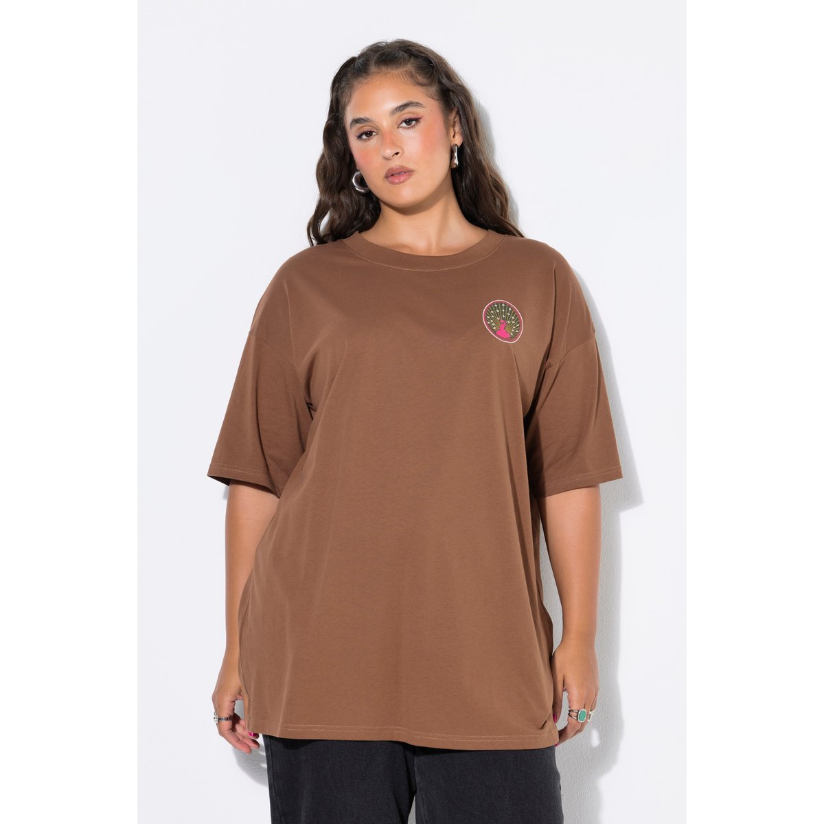 T-shirt, coupe oversize marron cacao, STUDIO UNTOLD