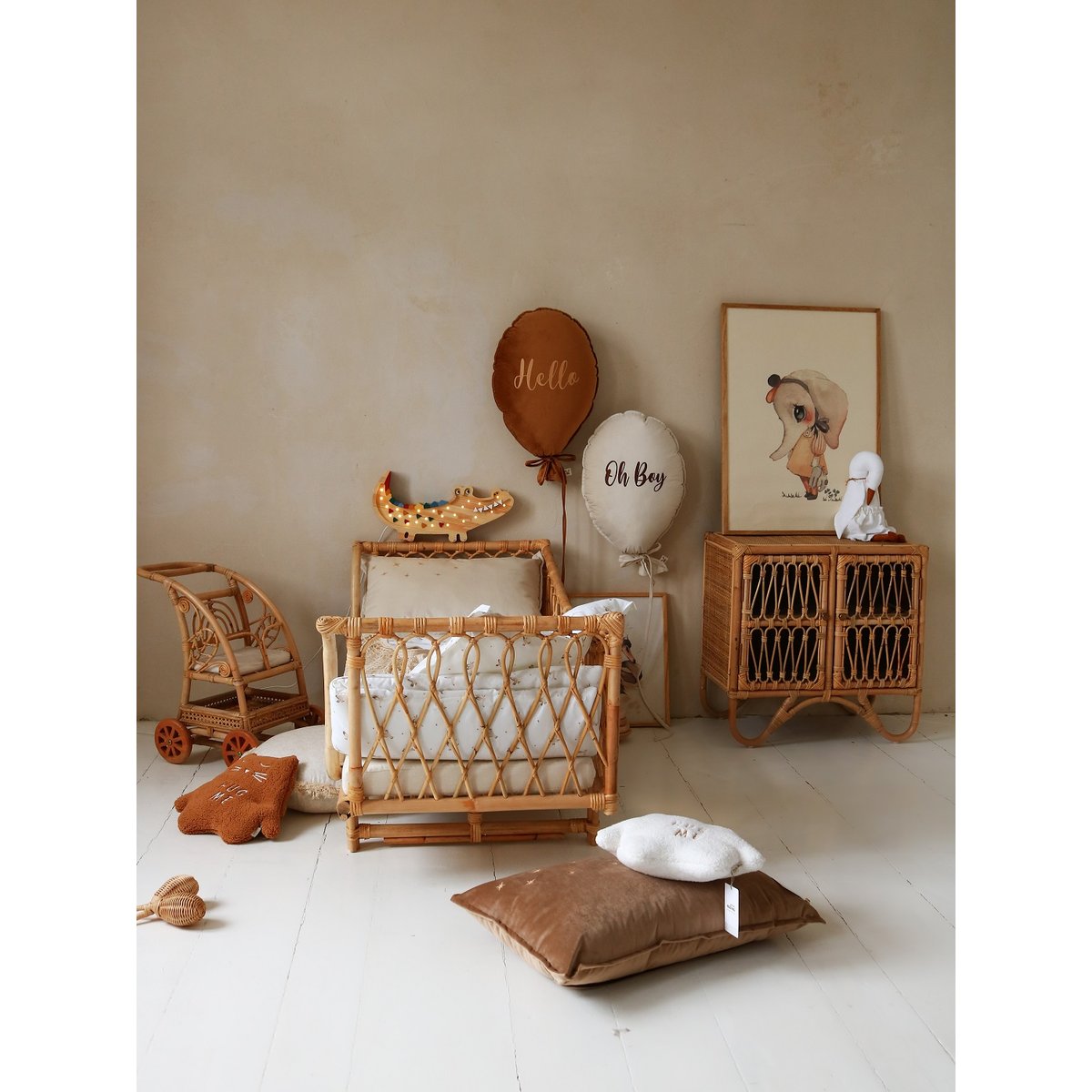 Lampe Veilleuse Crocodile beige, LITTLE LIGHTS