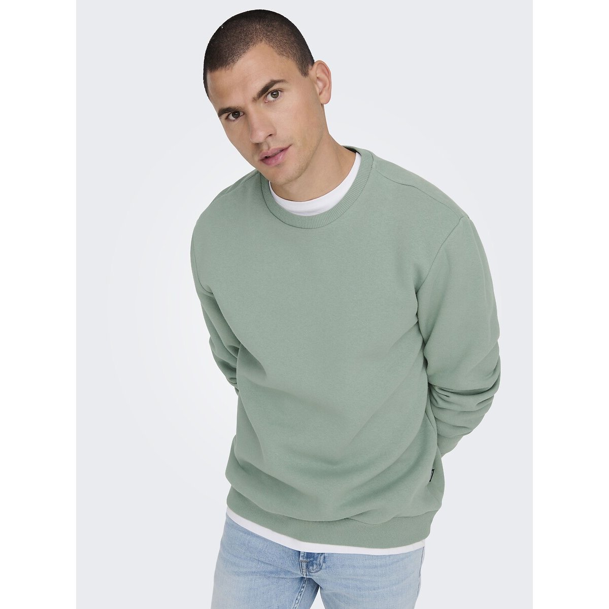 Sweat col rond Ceres life vert d'eau, ONLY & SONS