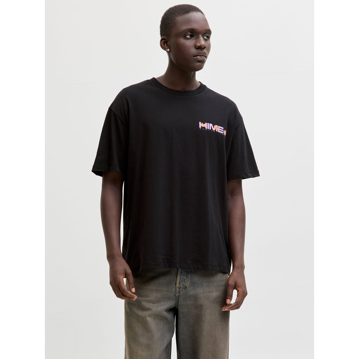 T-Shirt noire - black, JACK & JONES