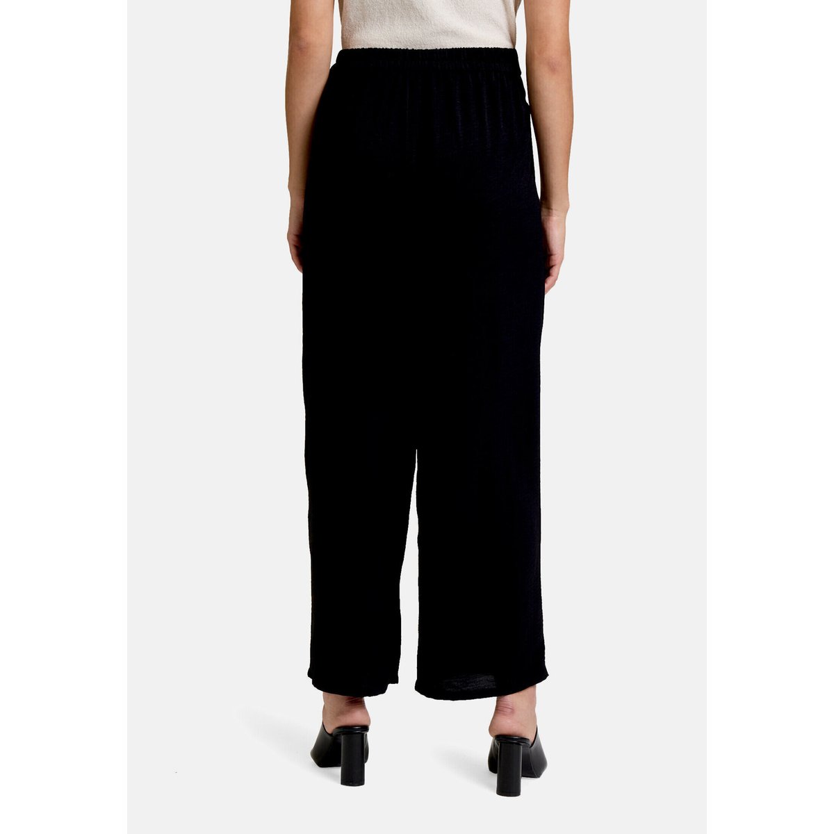 Pantalon palazzo à jambes larges noir, CARTOON