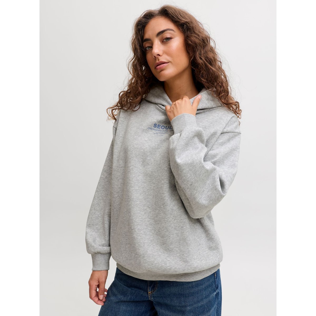 Sweat À Capuche grise - light grey melange, JJXX