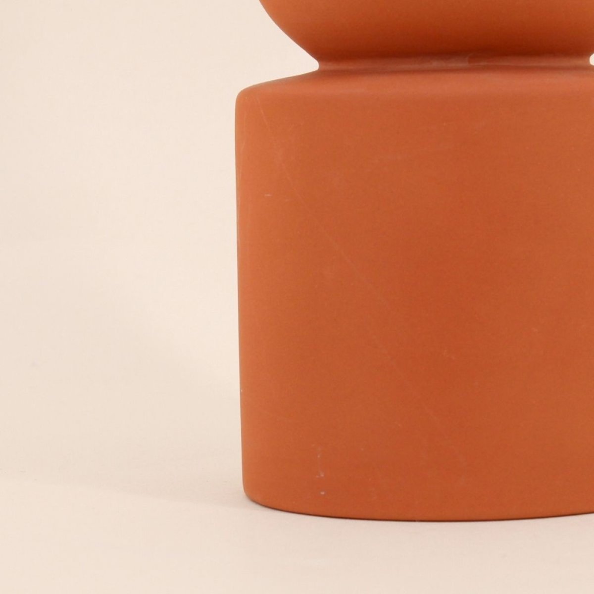 Vase géométrique, H20cm terracotta, ORNAMI
