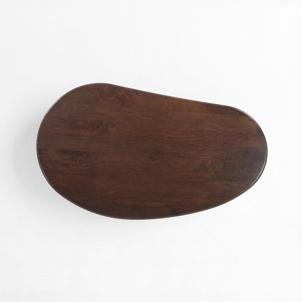Table basse en bois de manguier et métal brossé 120 cm - SELMA marron foncé et métal, MAISON PAVANE