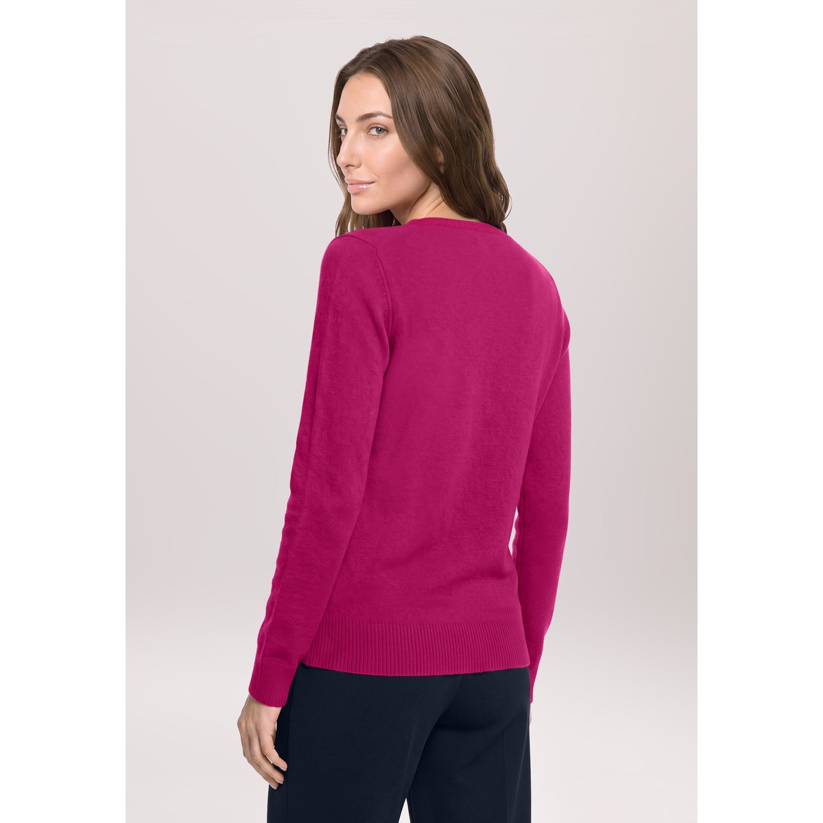 Pull en cachemire à encolure ronde festival fuchsia, BETTY BARCLAY
