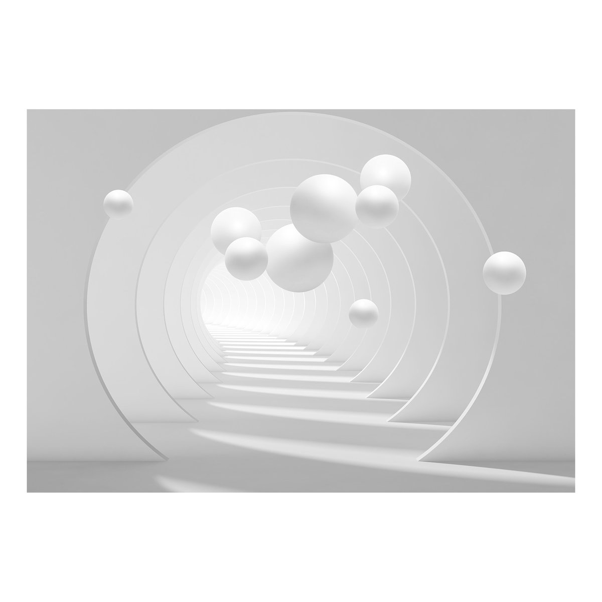 Papier peint intissé panoramique 3D et Perspective 3D Tunnel noir, EDEN