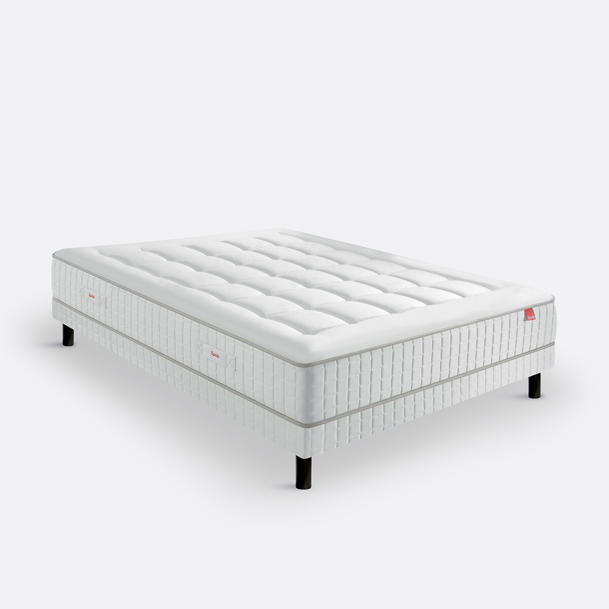 Ensemble matelas ressorts le Suprême + sommier ecru, EPEDA
