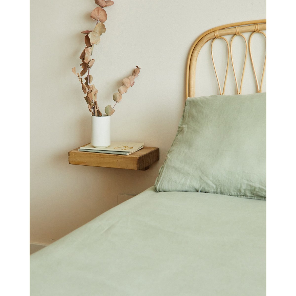 Table de chevet flottante bois massif recyclé marron - KAPUR marron, HANNUN