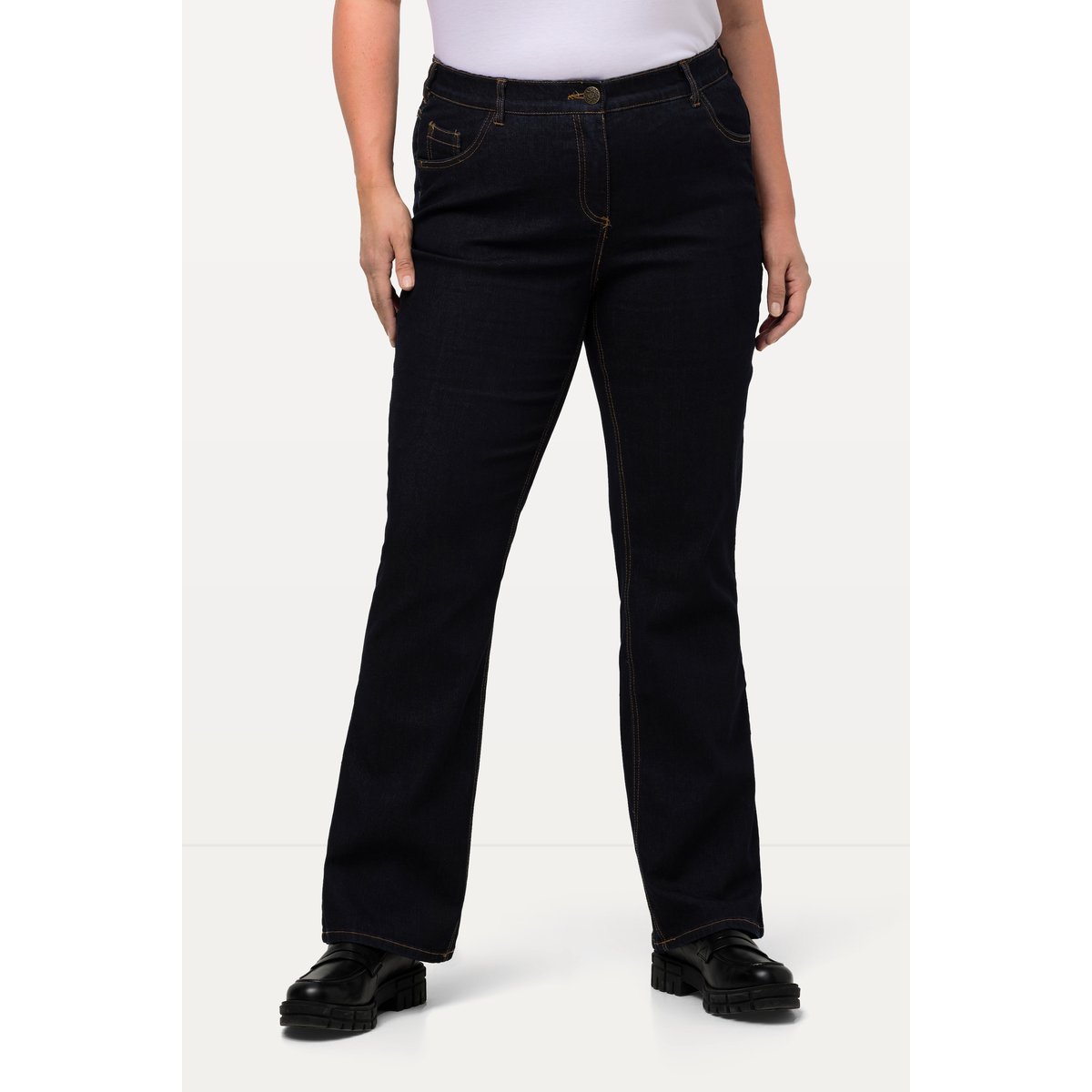 Jean Marie, coupe Bootcut 5 poches jean bleu foncé, ULLA POPKEN