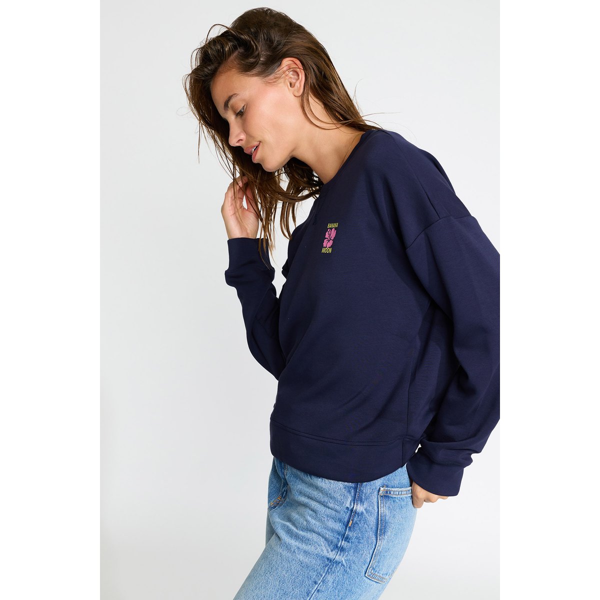 Sweatshirt Swanton - BAYJOY bleu marine, BANANA MOON